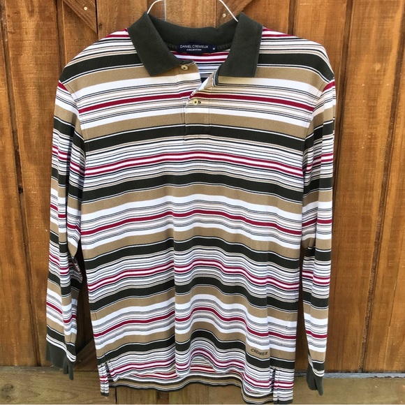 Daniel Cremieux Other - 🔵Daniel Cremieux Long Sleeve Striped Polo Size Medium